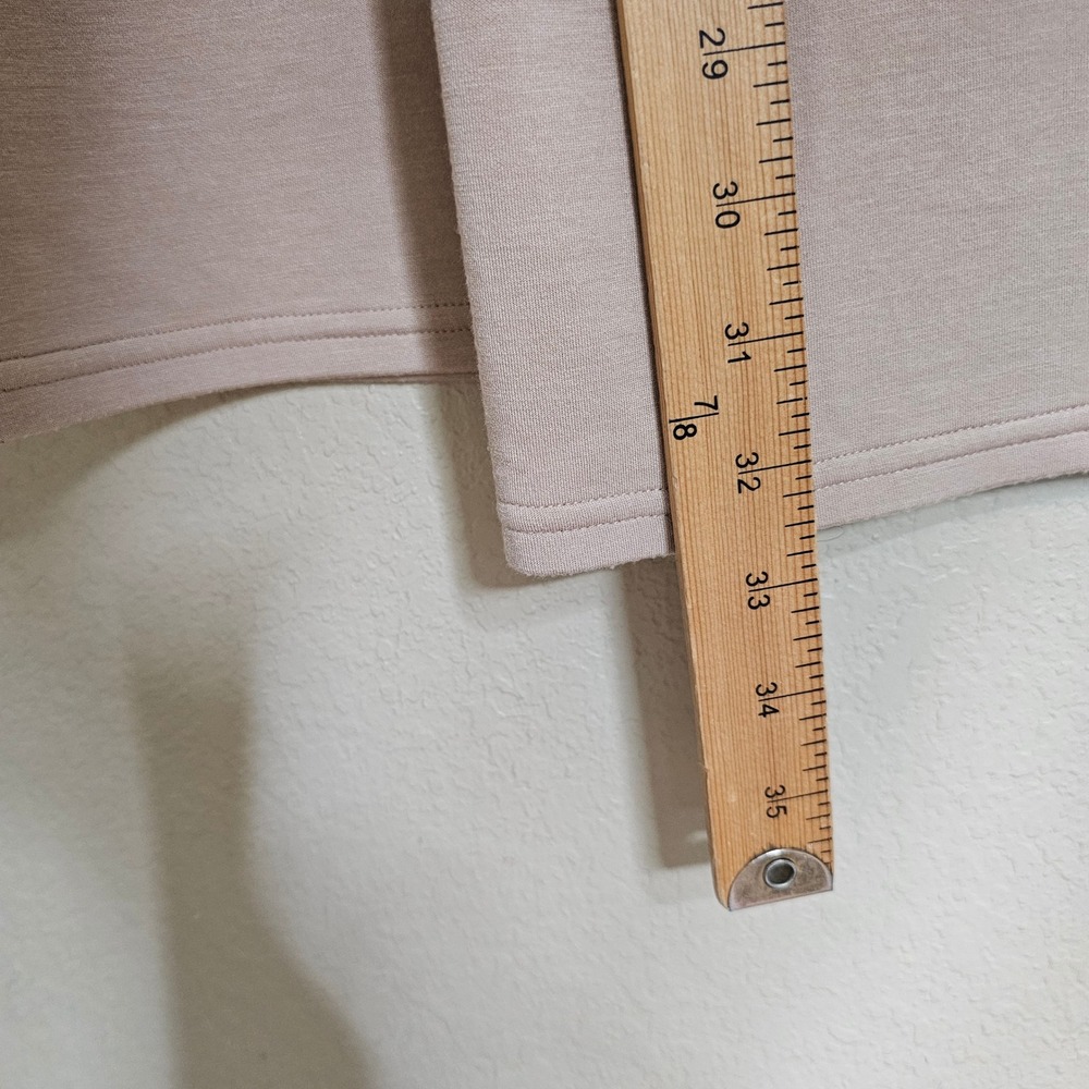 Spanx AirEssentials Wide Leg Pants Lunar Tan Beige Size Medium Tall - Picture 10 of 11